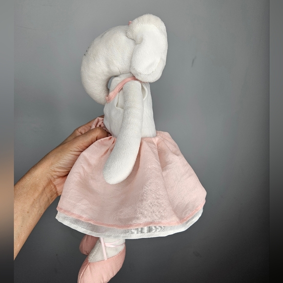 Plush Sweet Elephant Ballerina with Pink Dress & Shoes Baby Ganz Collection 12" - Picture 5 of 6